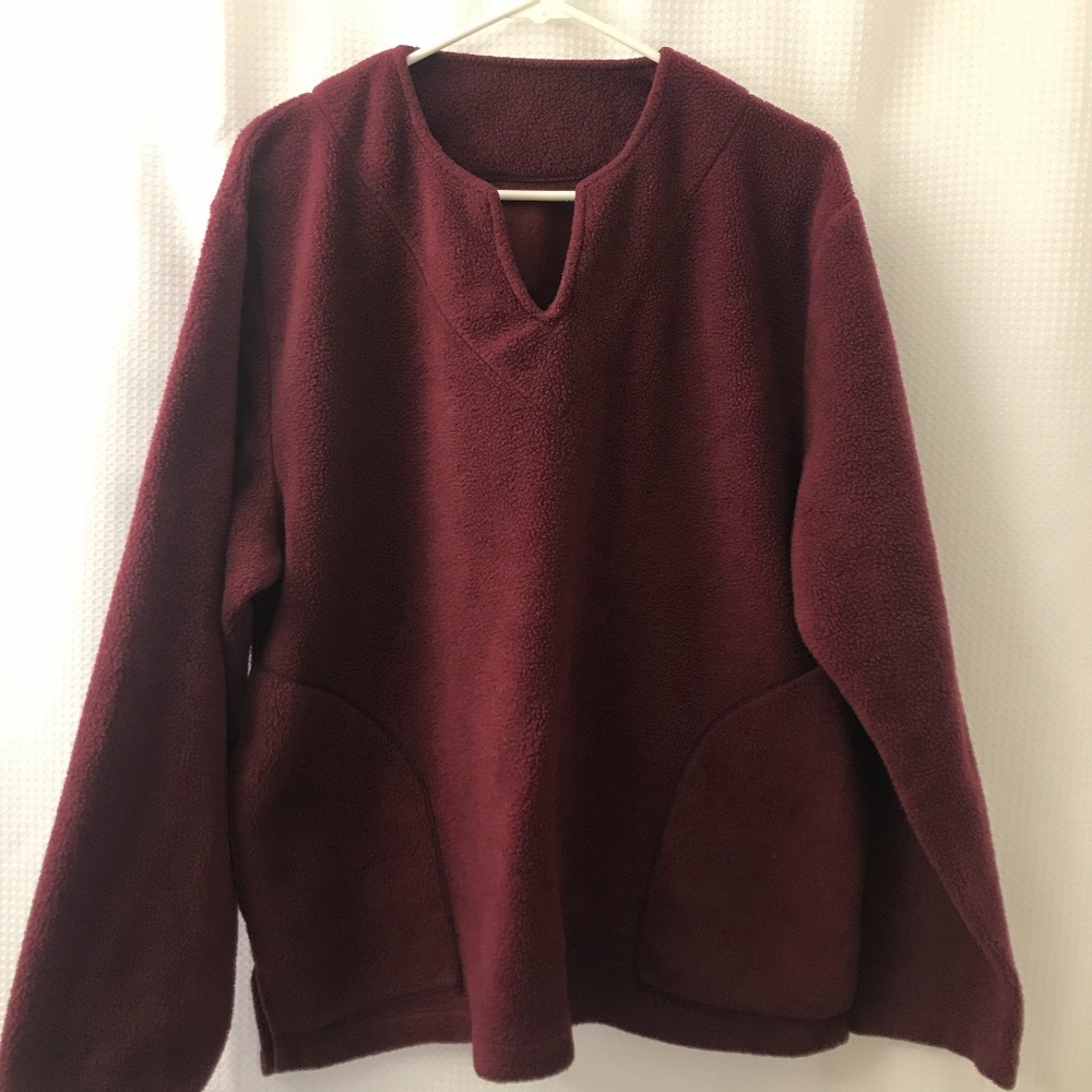 Homemade Cozy Burgundy Sweatshirt